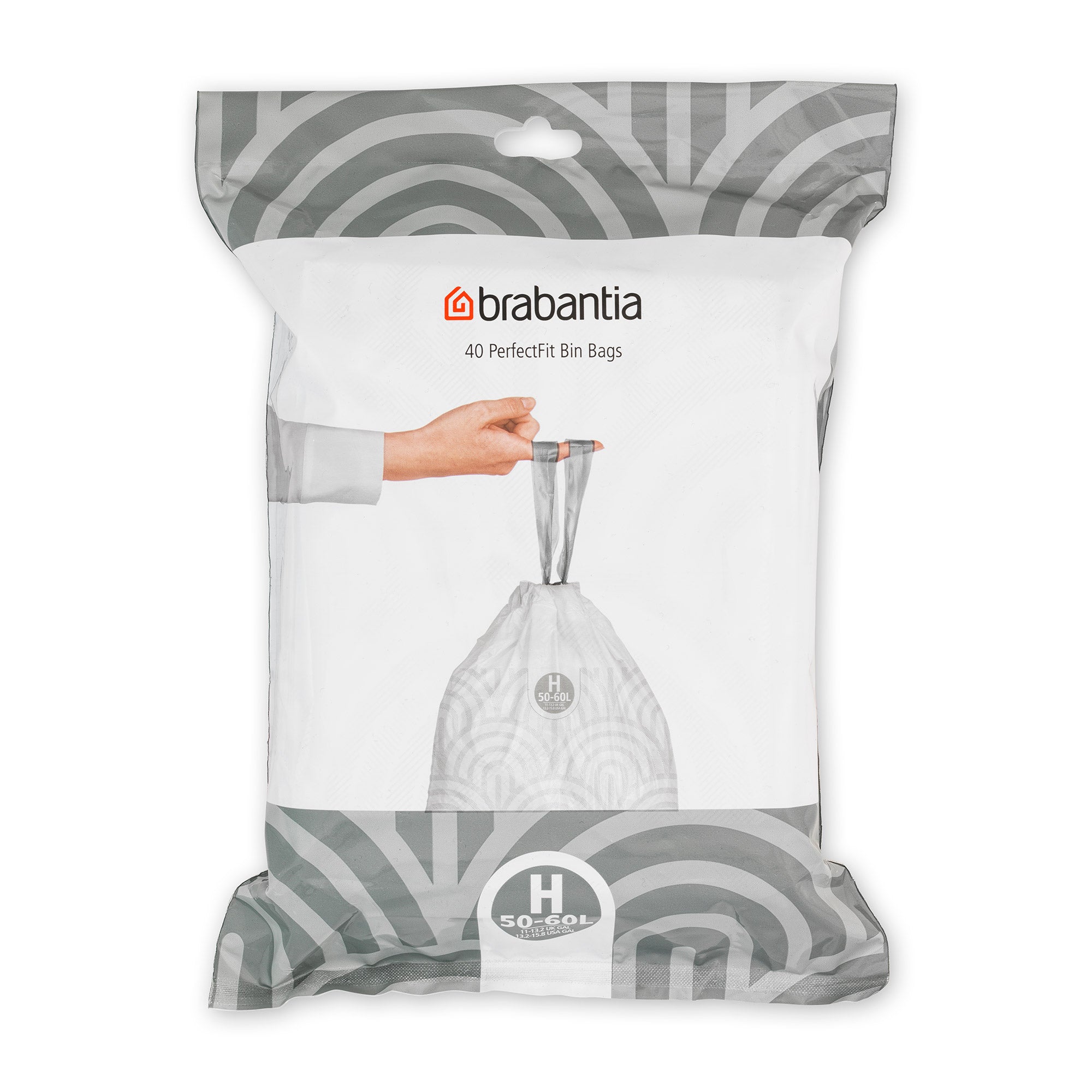 Brabantia Bin Liner Code H (50-60 Litre) 40 Bags Dispenser Pack