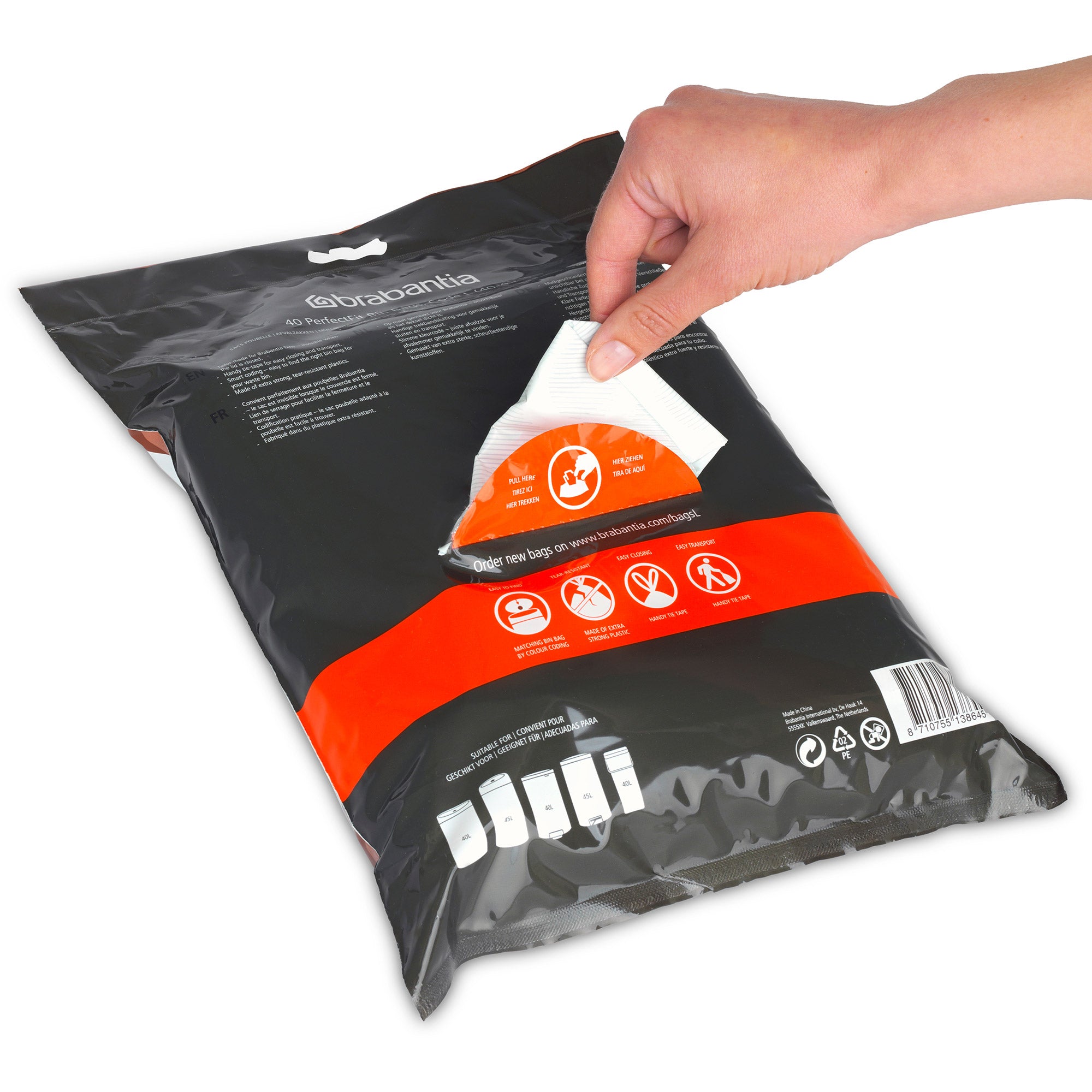 Brabantia Bin Liner Code L (40-45 Litre) 40 Bags Dispenser Pack