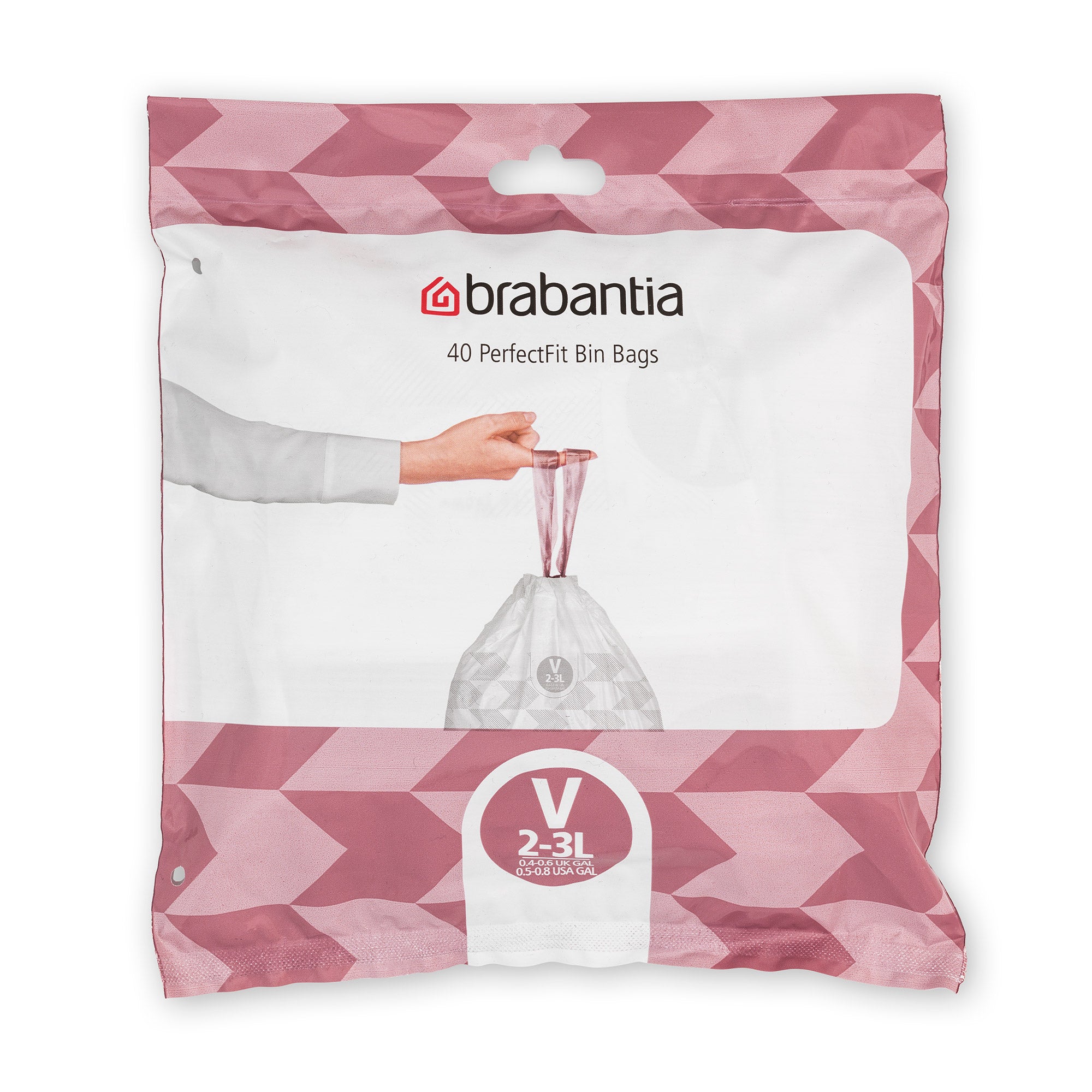 Brabantia Bin Liner Code V (2-3 Litre nICON) 40 Bags Dispenser Pack
