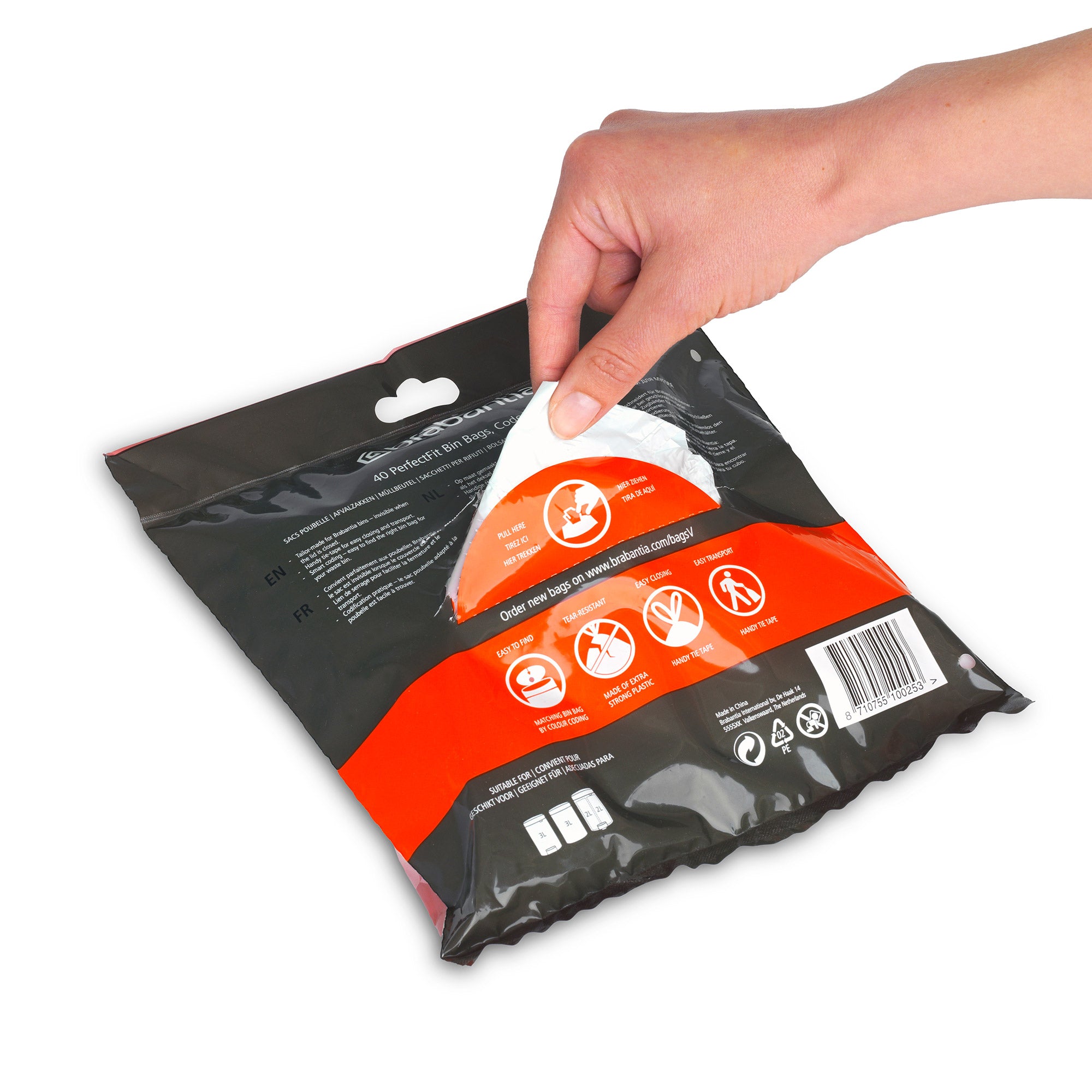 Brabantia Bin Liner Code V (2-3 Litre nICON) 40 Bags Dispenser Pack