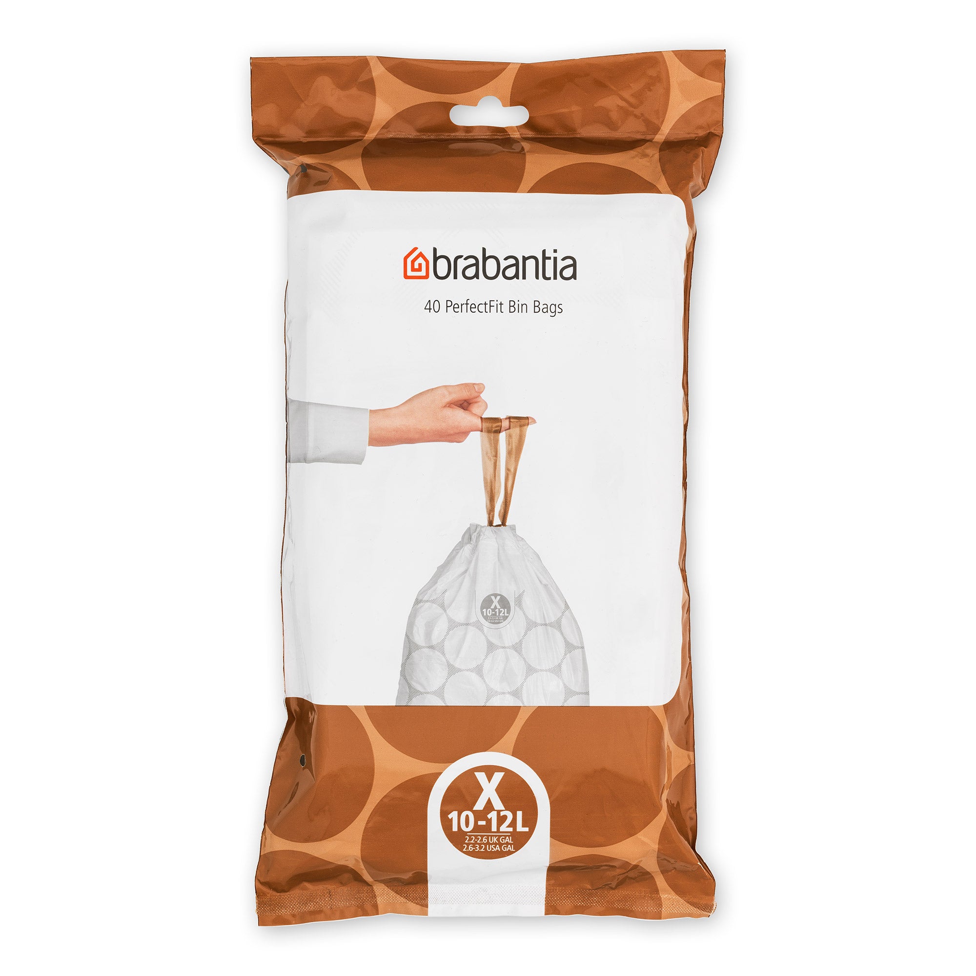 Brabantia Bin Liner Code X 10-12L (BO/ICON) 40 Bags Dispenser Pack