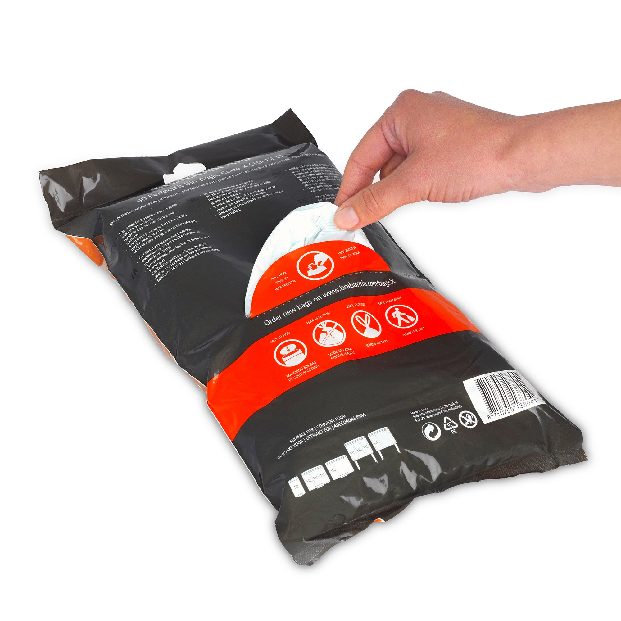 Brabantia Bin Liner Code X 10-12L (BO/ICON) 40 Bags Dispenser Pack