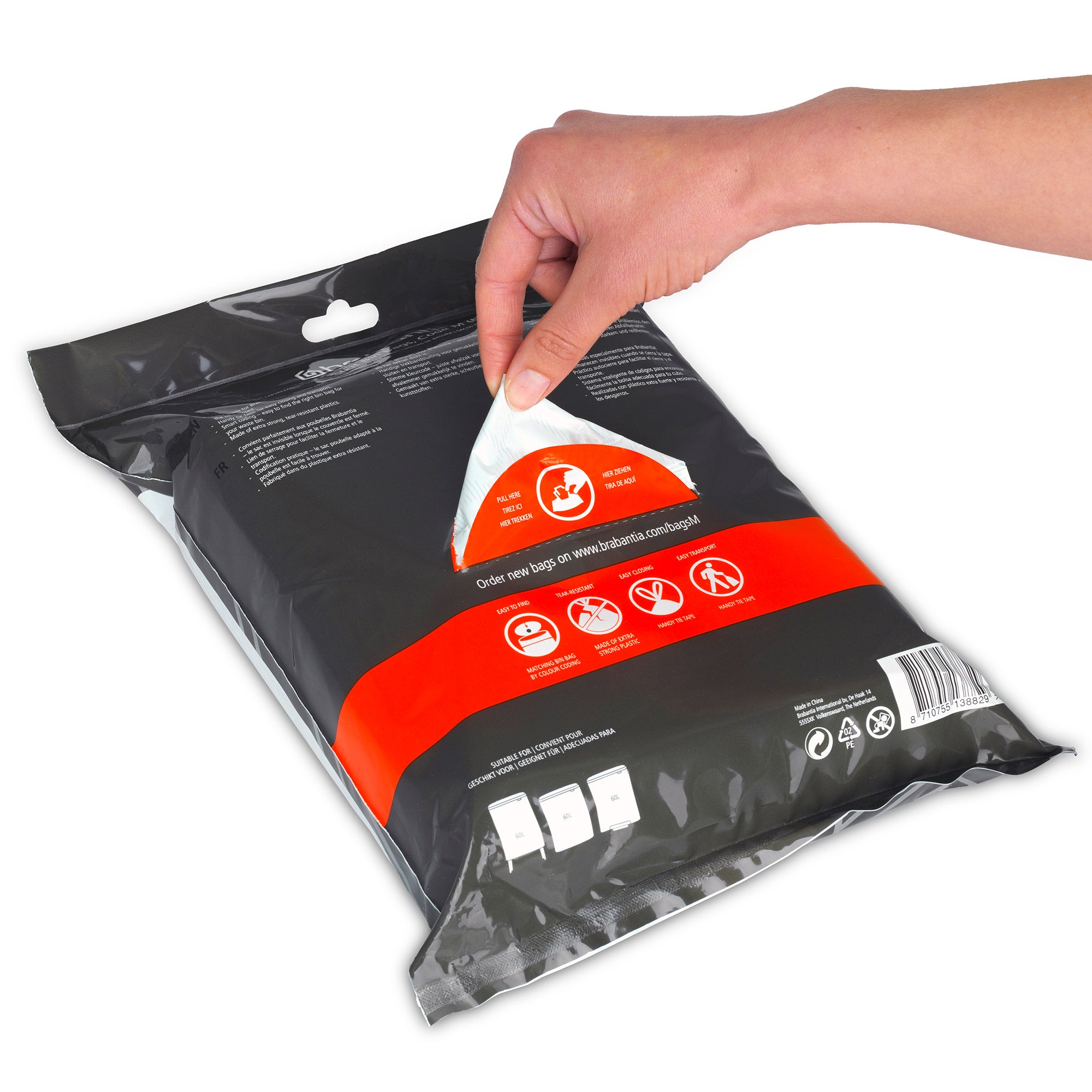 Brabantia Bin Liner Code M 60 Litre 40 Bags Dispenser Pack