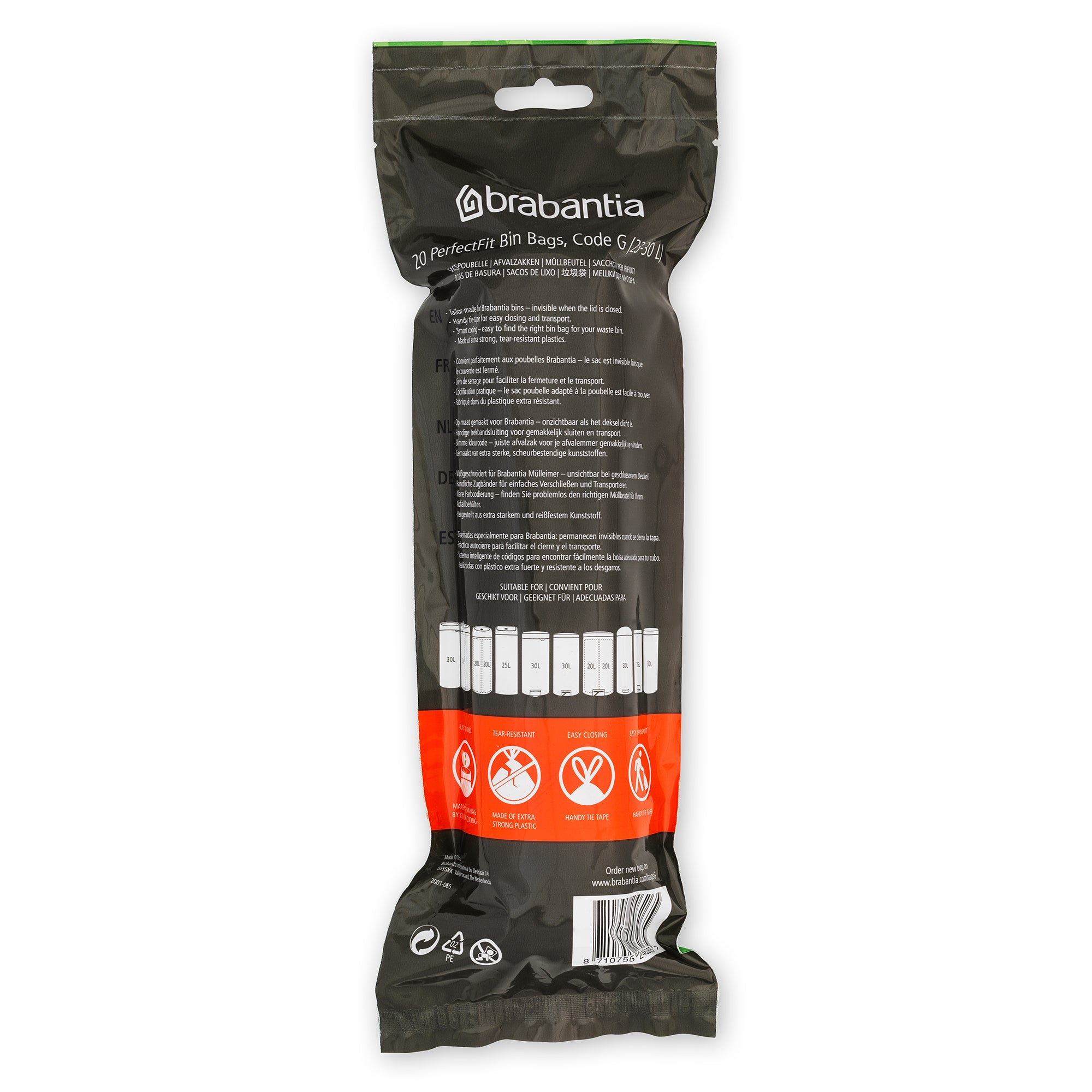 Brabantia Bin Liner Code G (23/30 Litre) 20 Bags/Roll