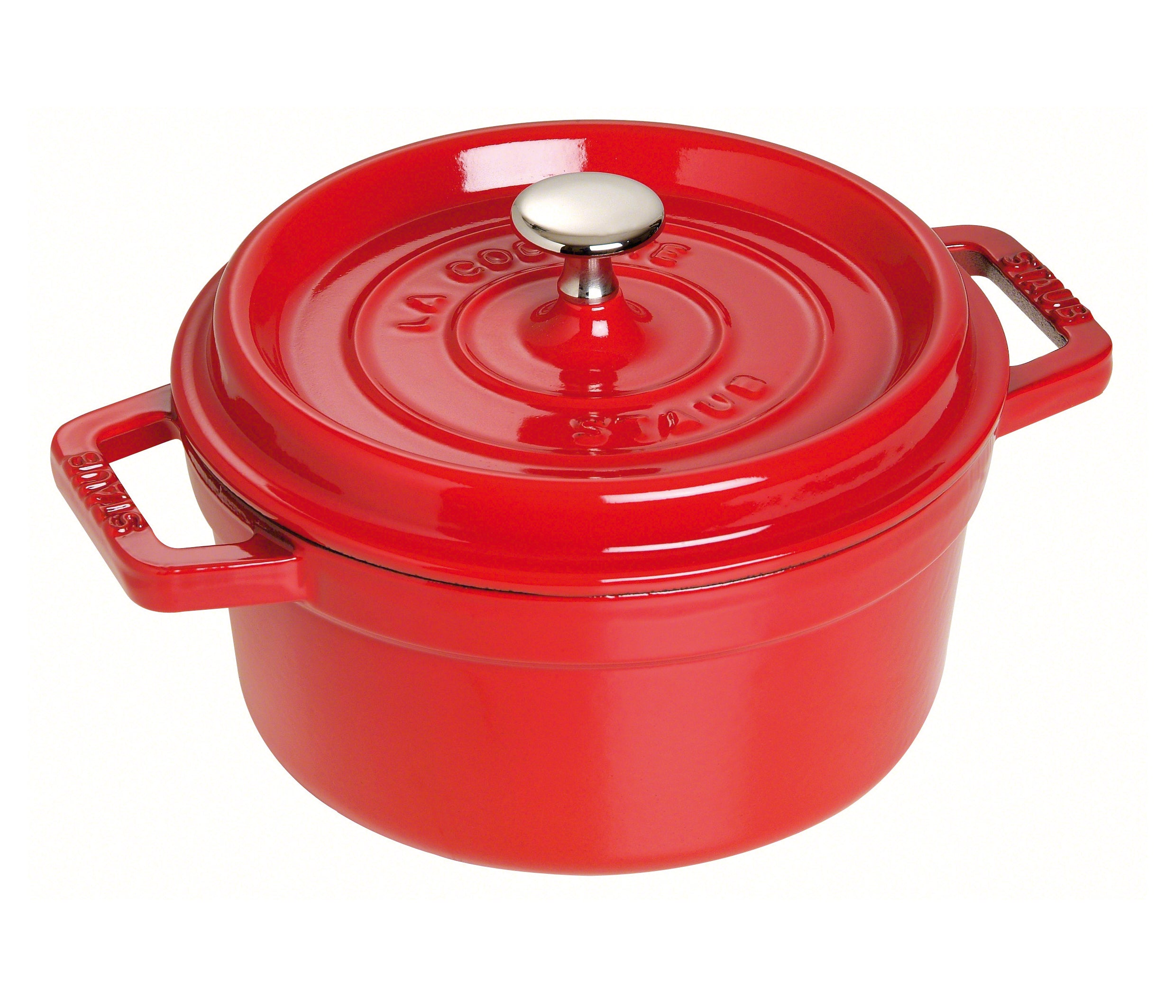 Staub Round Cocotte - 26cm Cherry Red