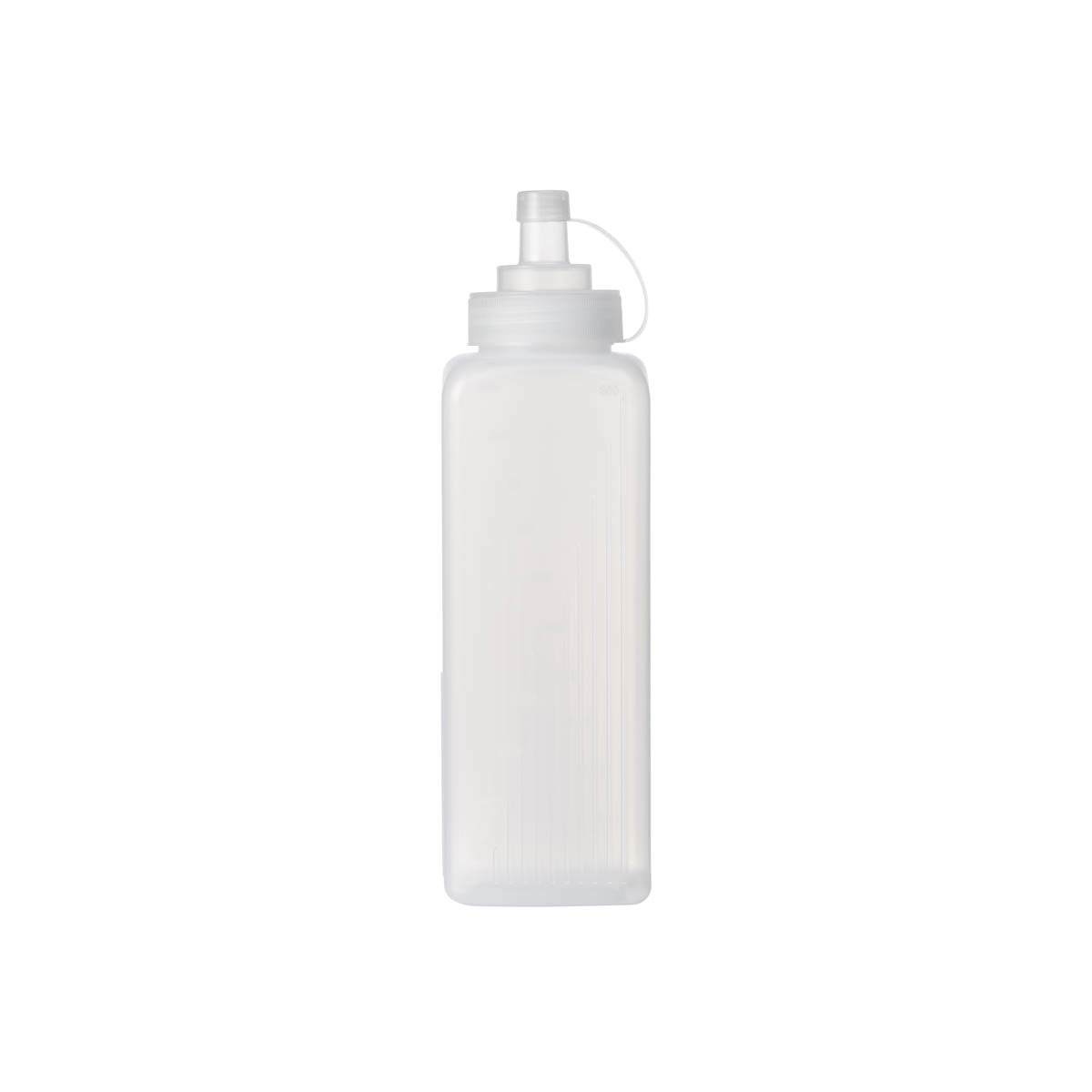 Chef Inox Square Wide Mouth Squeeze Bottle Graduated 800ml Clear