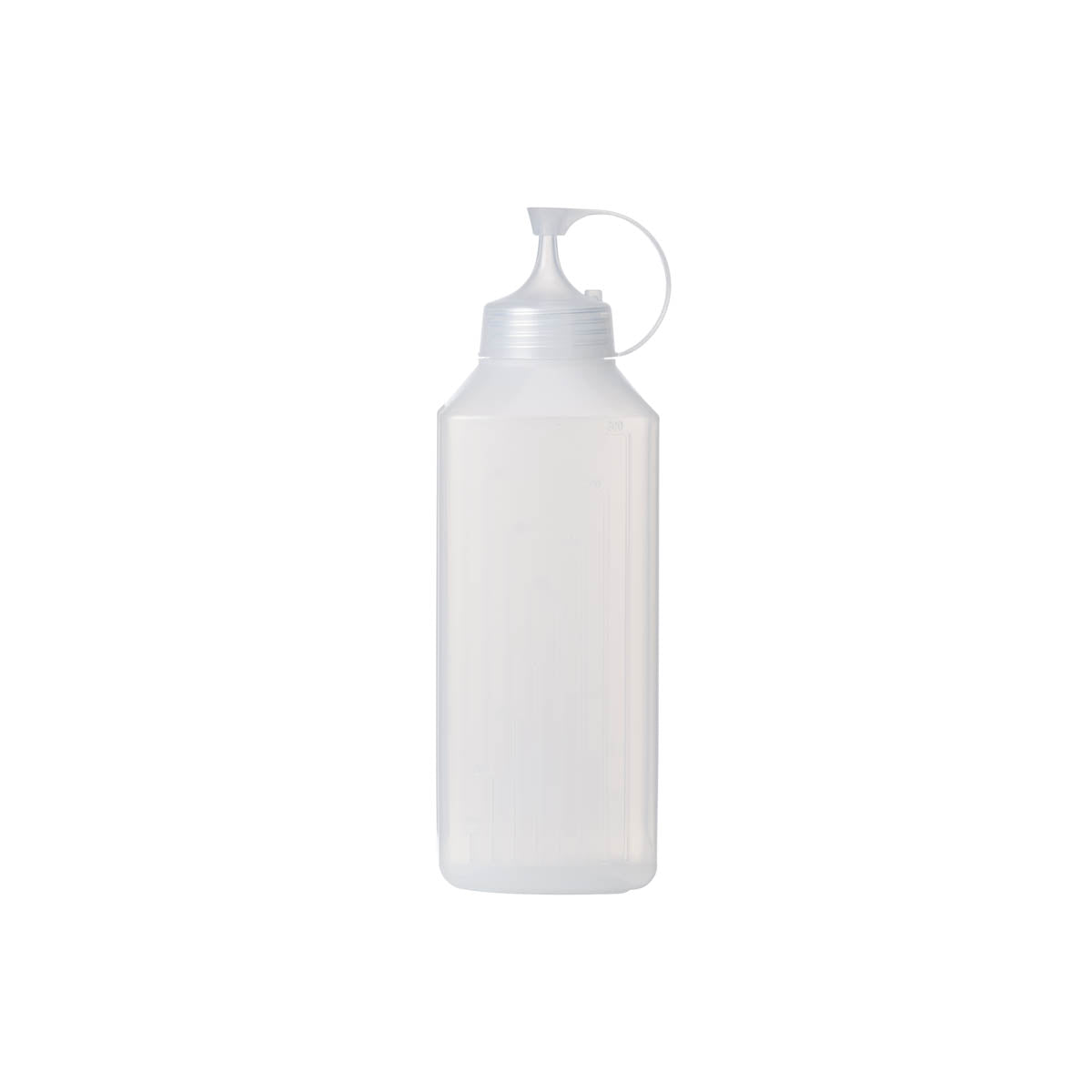 Chef Inox Square Narrow Mouth Squeeze Bottle Graduated 800ml Clear
