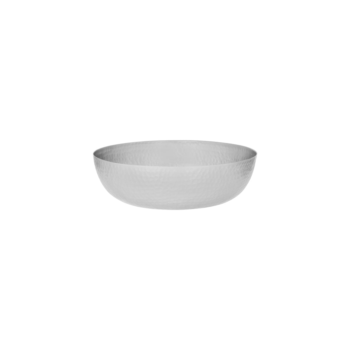 Chef Inox Round Serving & Seafood Bowl Hammered Satin 250x80mm (2.8L)