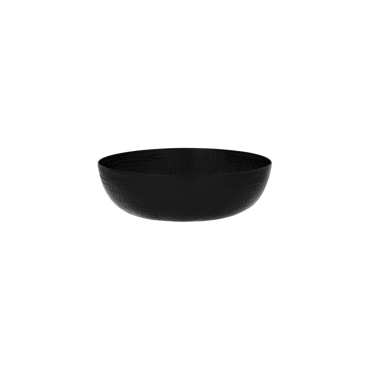 Chef Inox Round Serving & Seafood Bowl Hammered Black 250x80mm (2.8L)