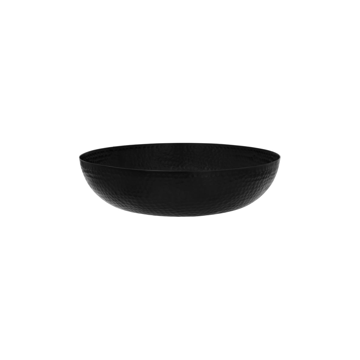 Chef Inox Round Serving & Seafood Bowl Hammered Black 300x80mm (4.0L)