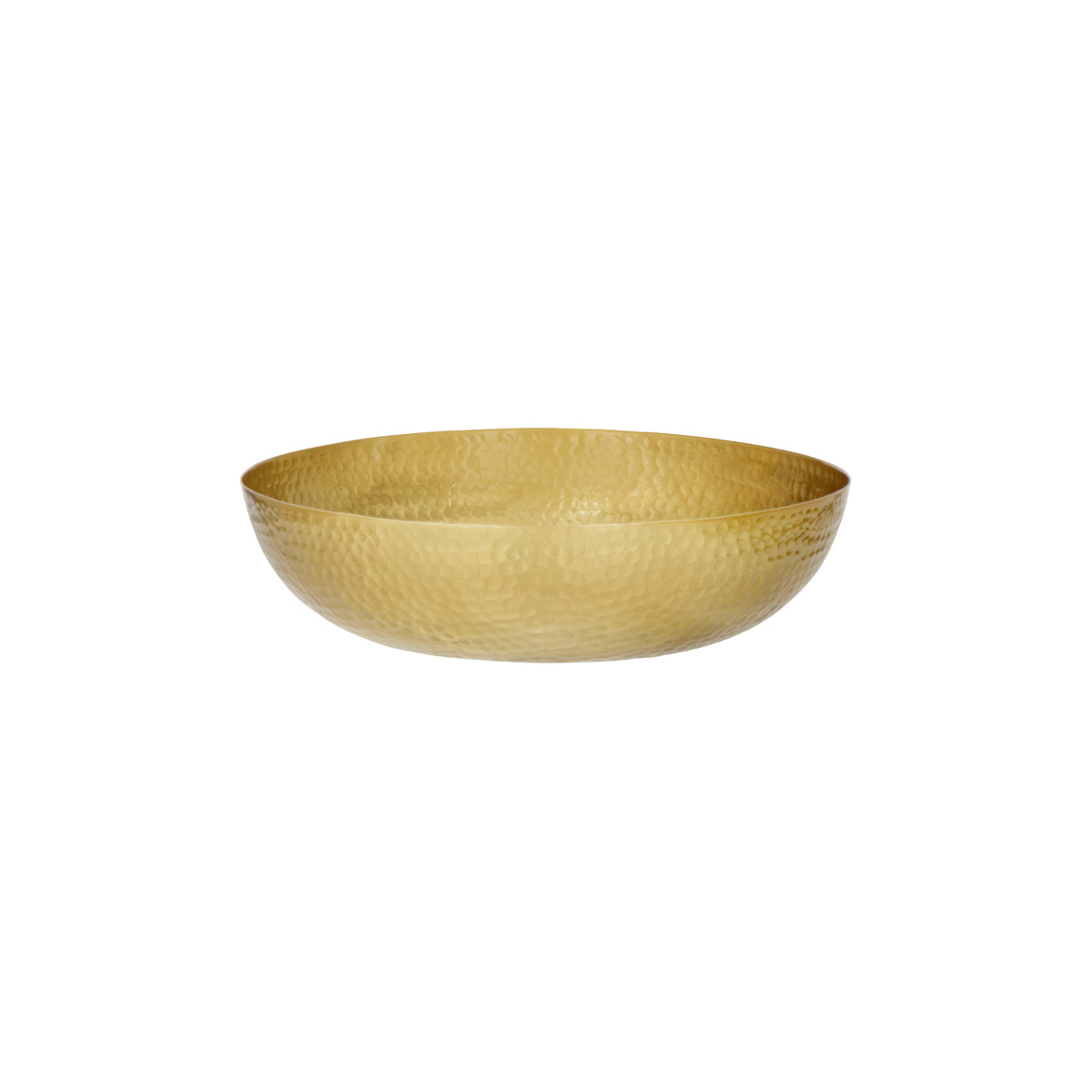 Chef Inox Round Serving & Seafood Bowl Hammered Brass 300x80mm (4.0L)