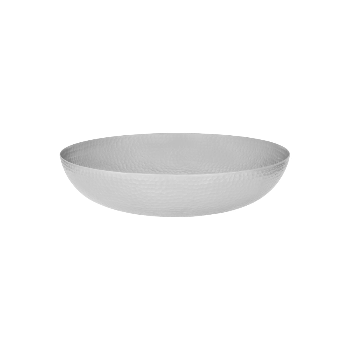 Chef Inox Round Serving & Seafood Bowl Hammered Satin 350x80mm (5.0L)