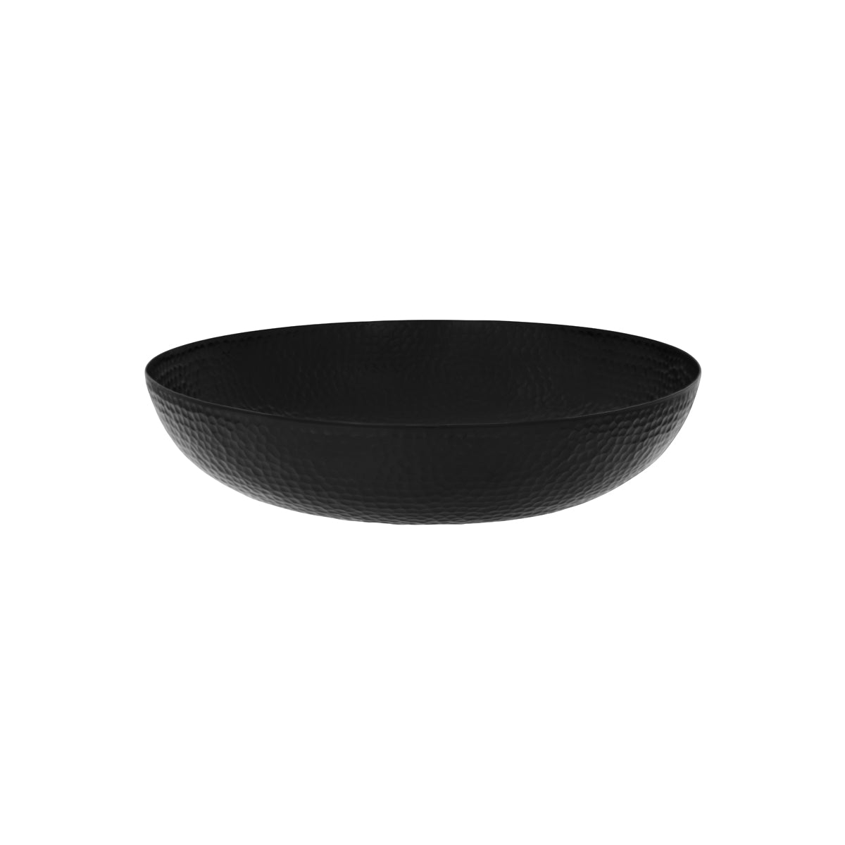 Chef Inox Round Serving & Seafood Bowl Hammered Black 350x80mm (5.0L)