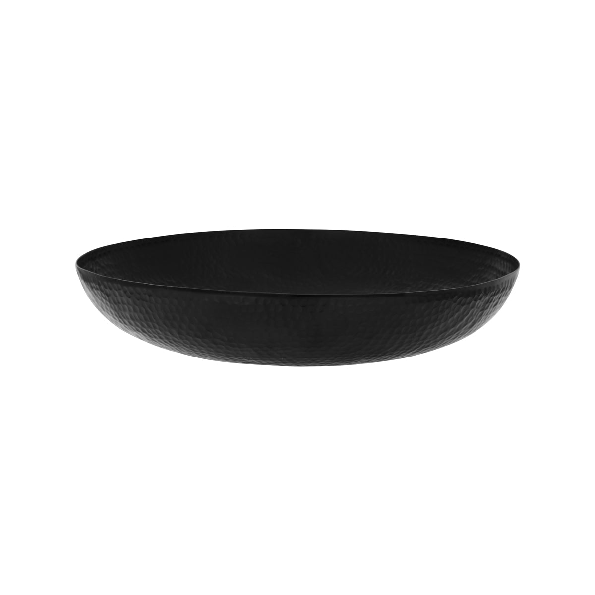 Chef Inox Round Serving & Seafood Bowl Hammered Black 400x80mm (8.0L)