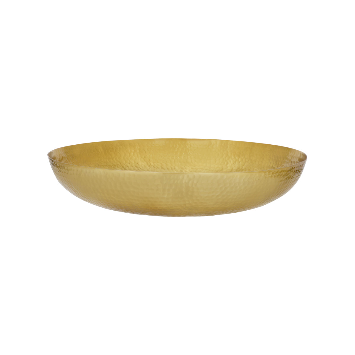 Chef Inox Round Serving & Seafood Bowl Hammered Brass 400x80mm (8.0L)