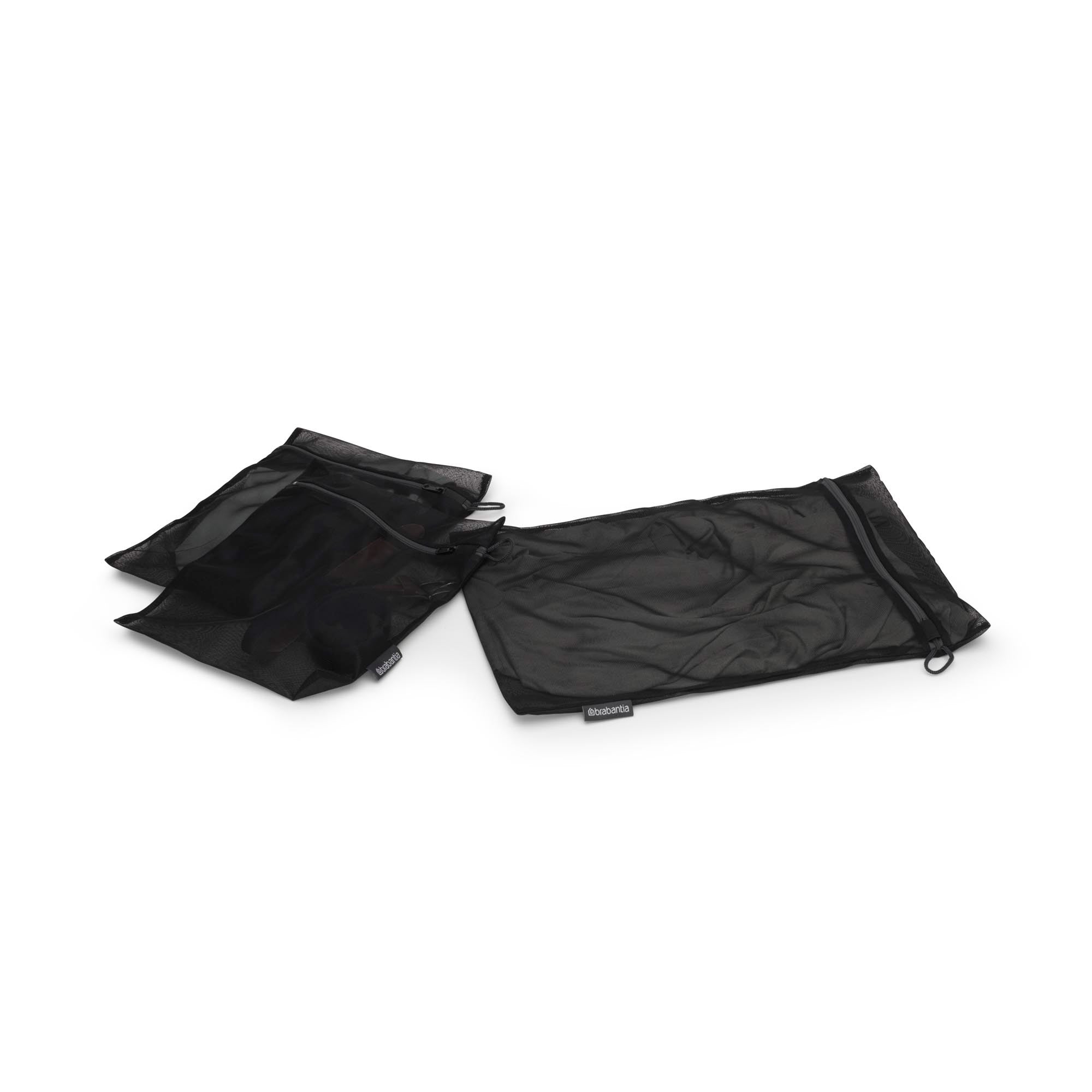Brabantia Wash Bags Set of 3 in 2 sizes (2x 33 x 25cm / 1x 45 x 33cm) - Black