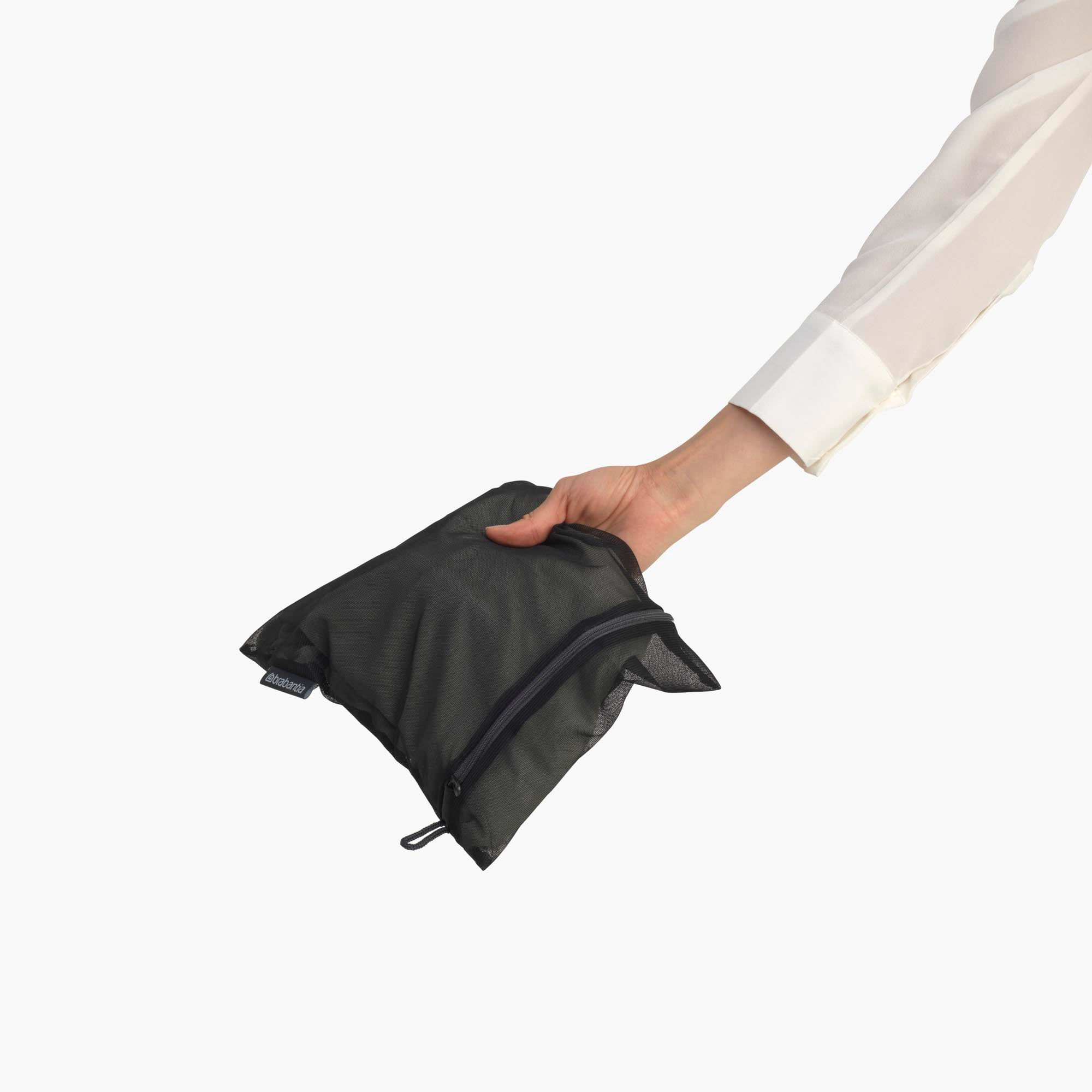 Brabantia Wash Bags Set of 3 in 2 sizes (2x 33 x 25cm / 1x 45 x 33cm) - Black