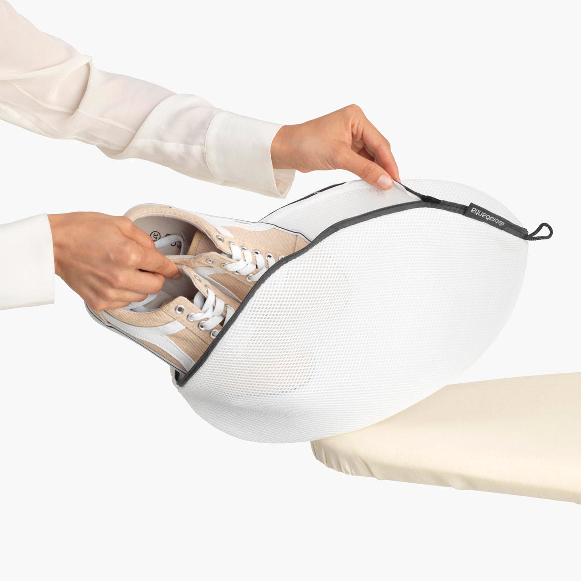 Brabantia Sneaker Wash Bag - White w/ Grey Zipper