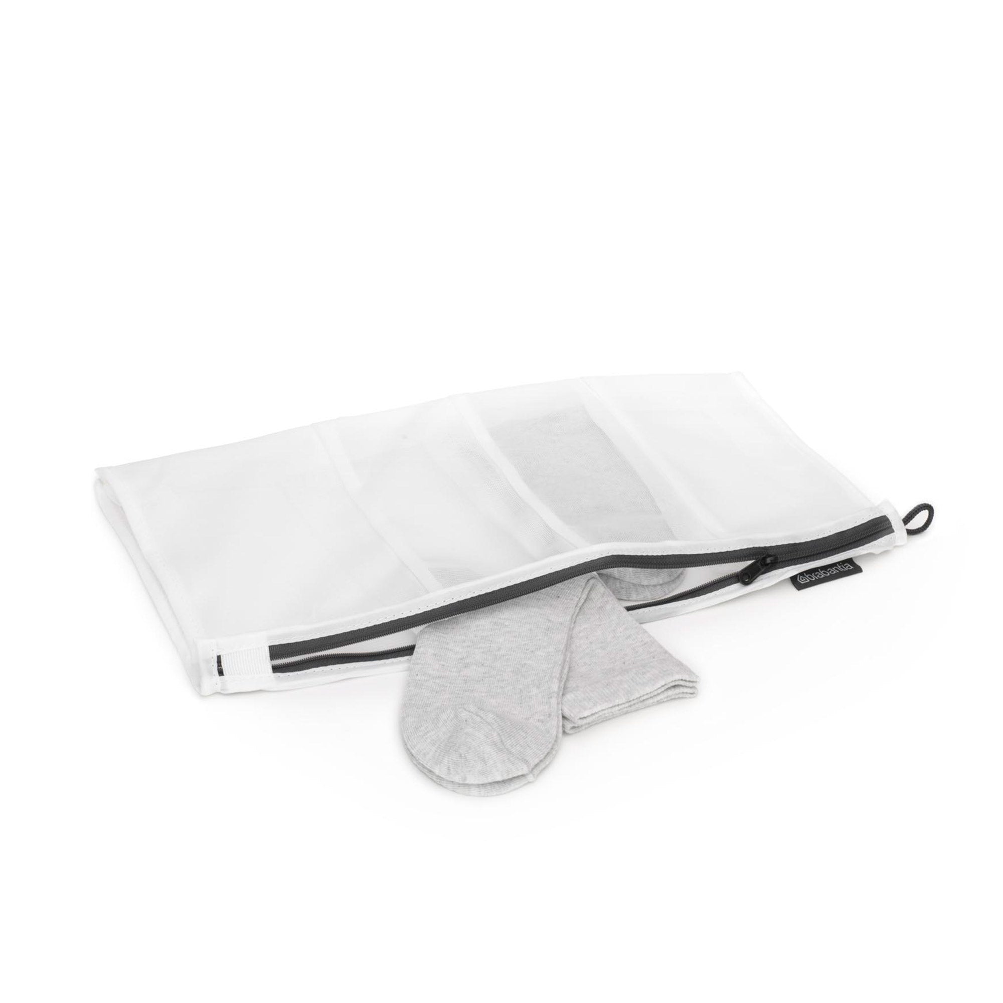 Brabantia Sock Wash Bag - White w/ Grey Zipper