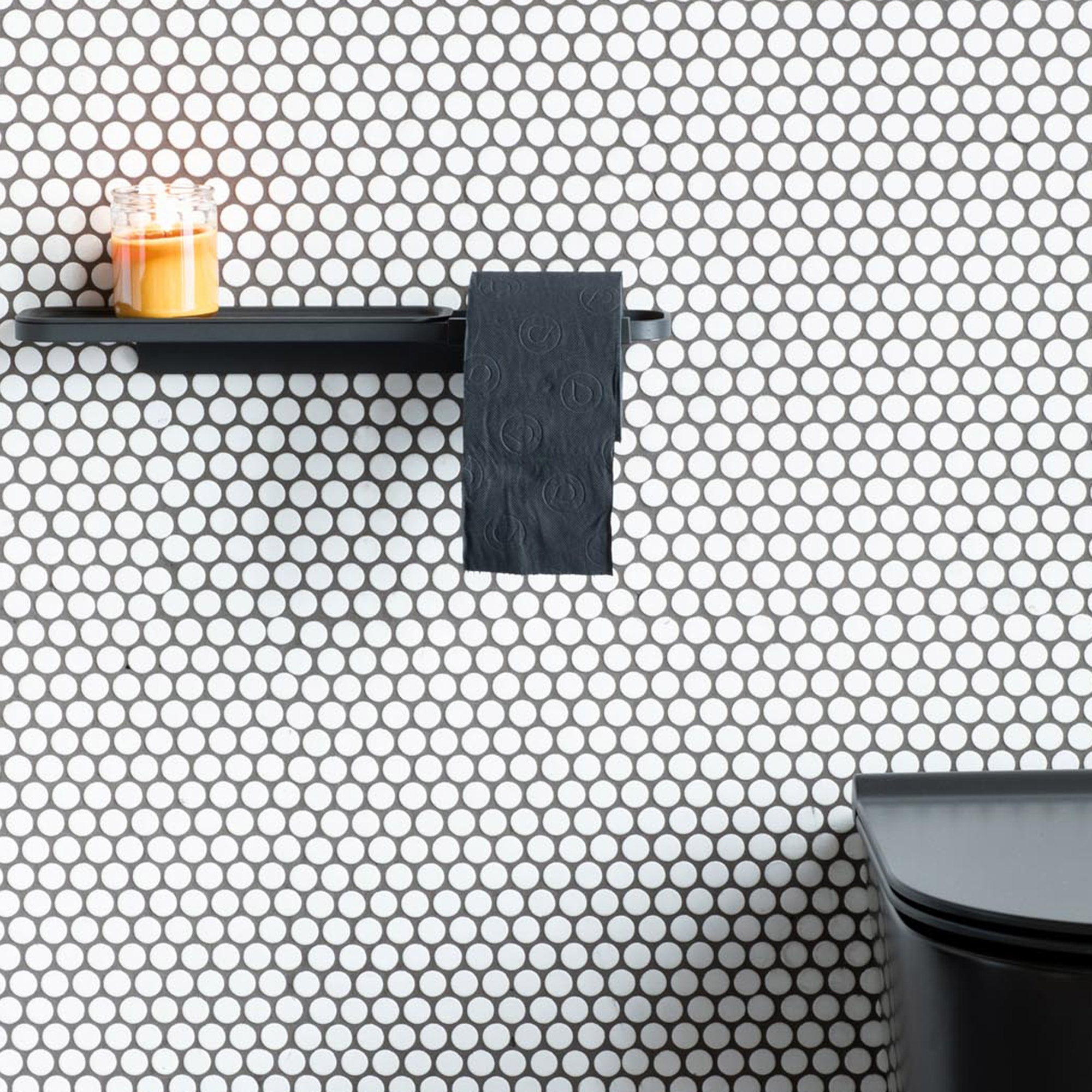 Brabantia Mindset Toilet Roll Holder w/ Shelf Mineral Infinite Grey