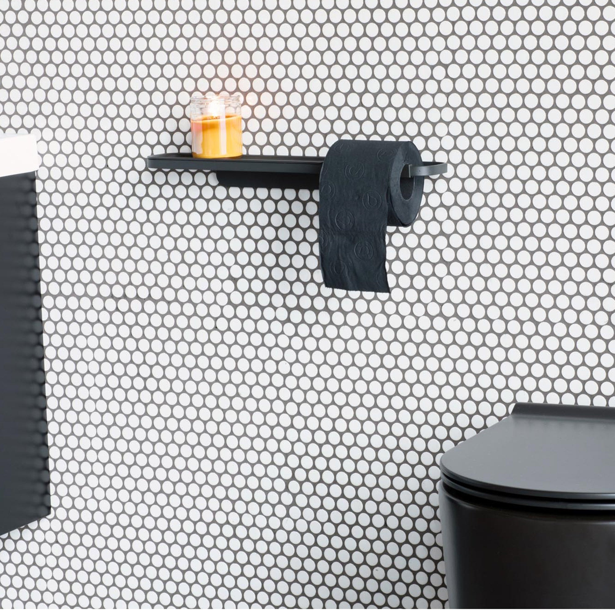 Brabantia Mindset Toilet Roll Holder w/ Shelf Mineral Infinite Grey