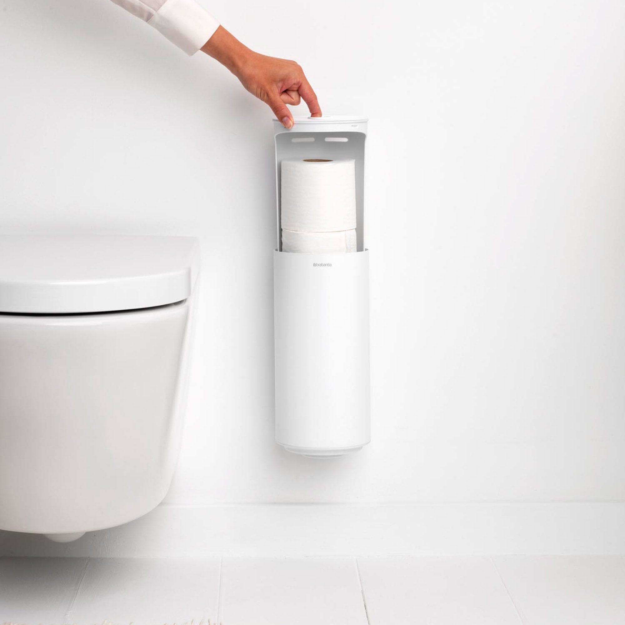 Brabantia Mindset Toilet Roll Dispenser - Mineral Fresh White