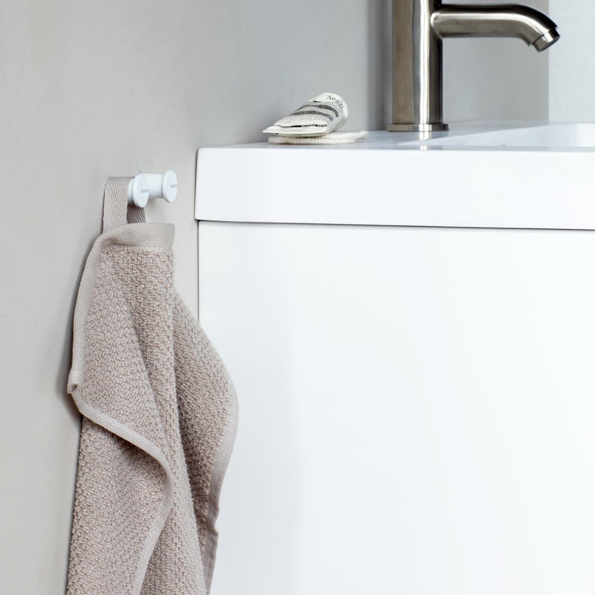 Brabantia Mindset Towel Hooks Set of 2 Mineral Fresh White