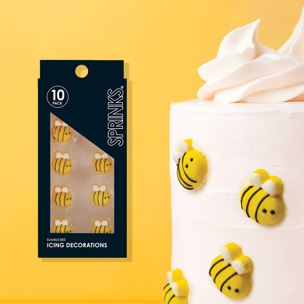 Sprinks Icing Decorations Bumble Bee 10 Piece