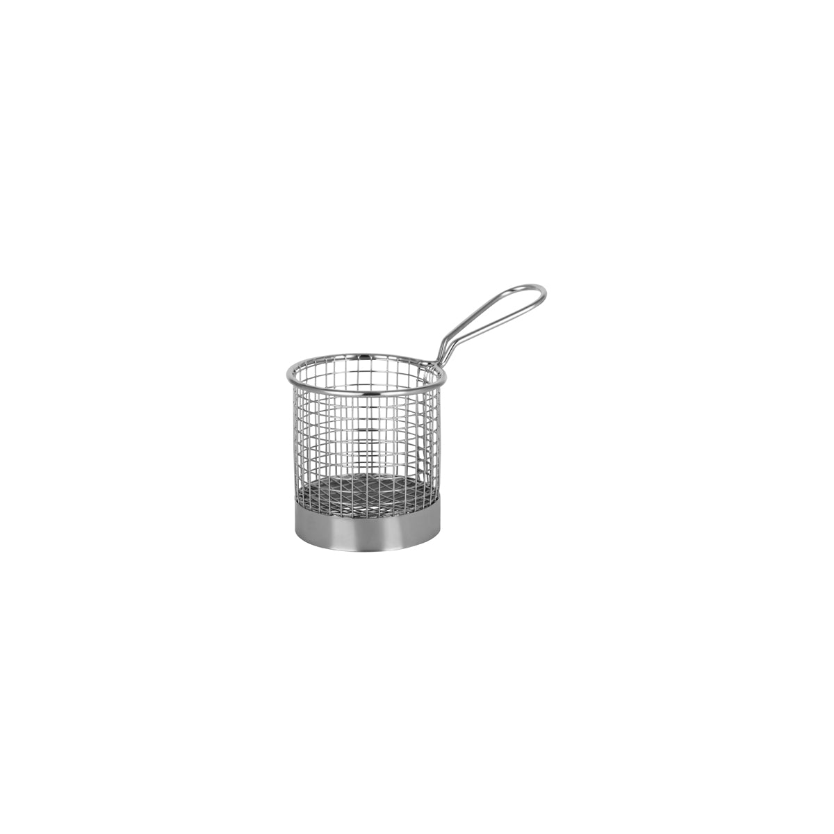 Chef Inox Wire Serving Basket Round with Handle 90x95mm