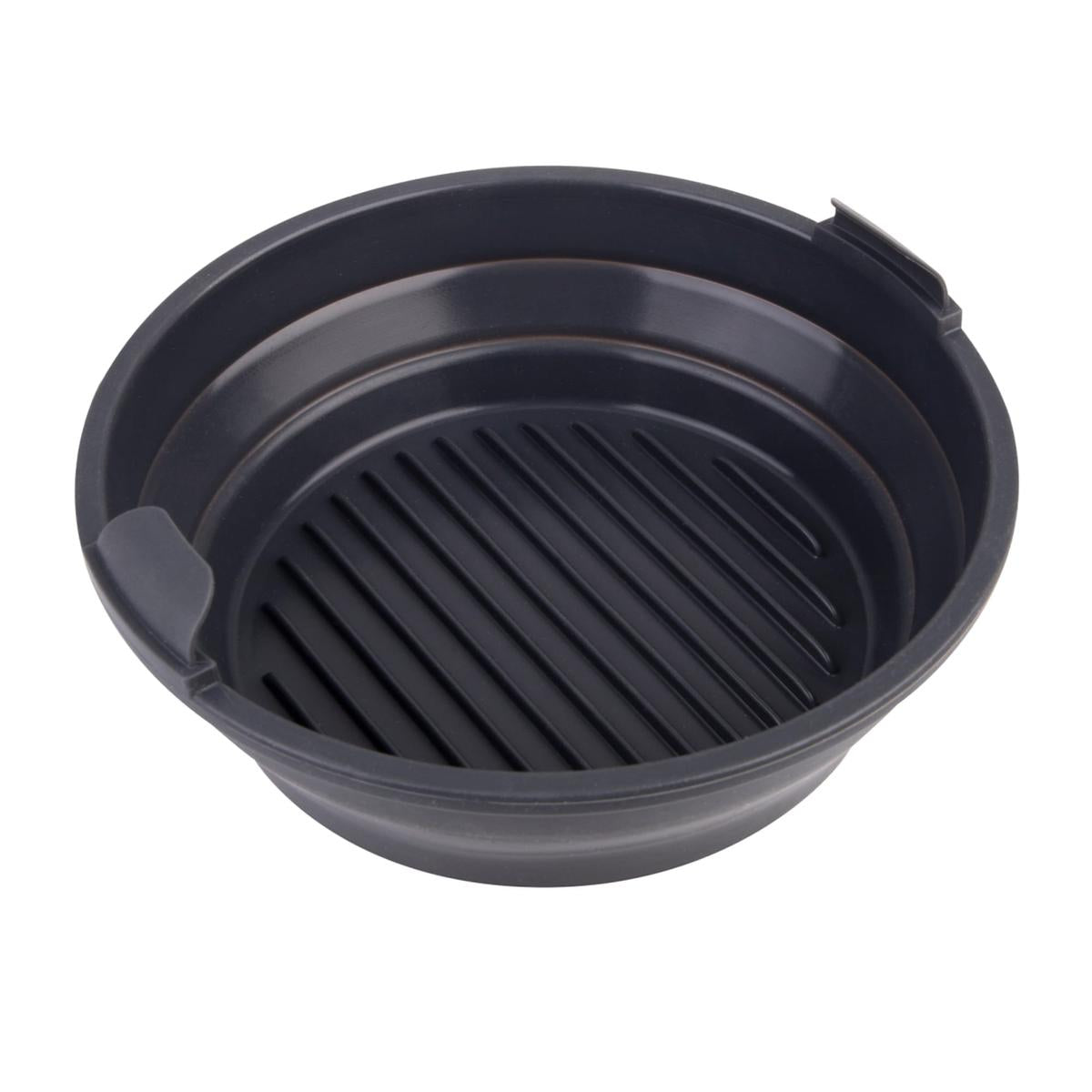 Daily Bake Silicone Round Collapsible Basket – 22cm Charcoal