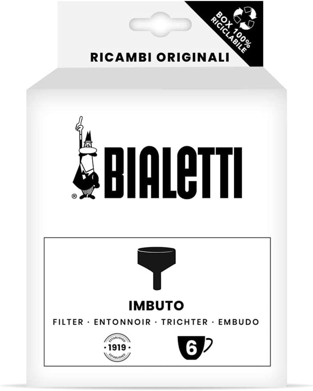 Bialetti Replacement Funnel – New Moka Induction – 6 Cup