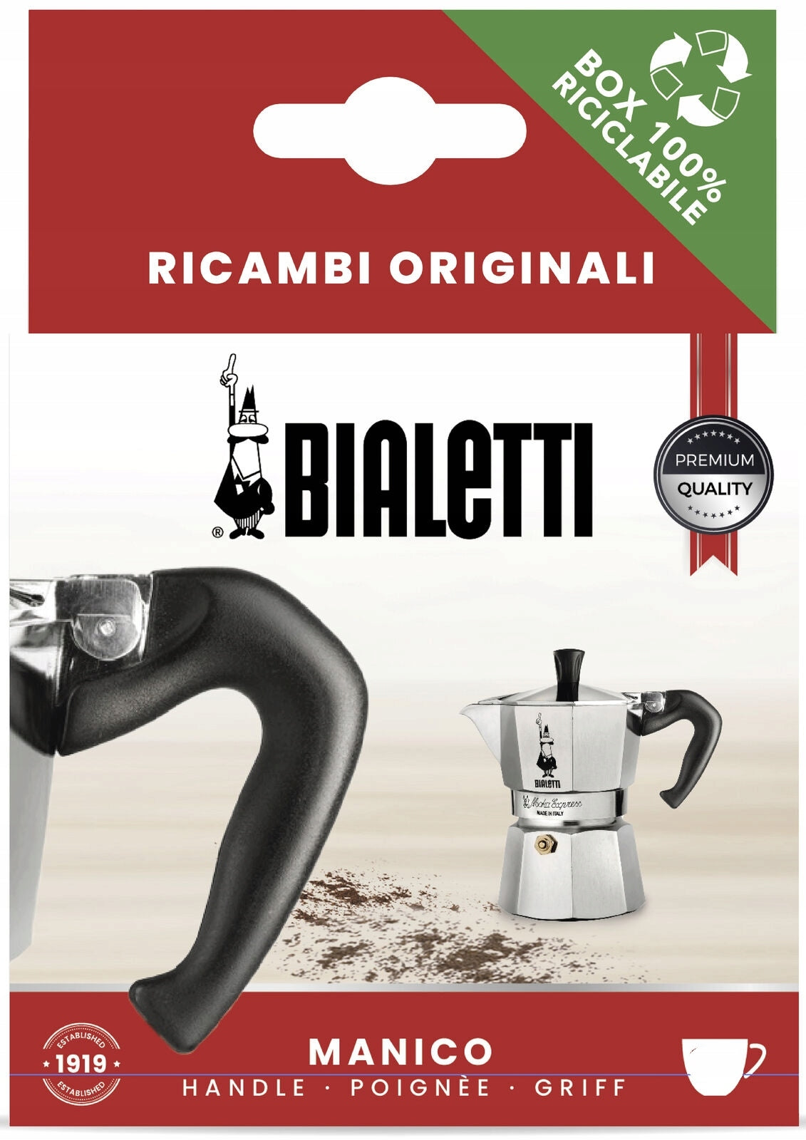 Bialetti Replacement Handle – Moka Express – 9/12 Cup
