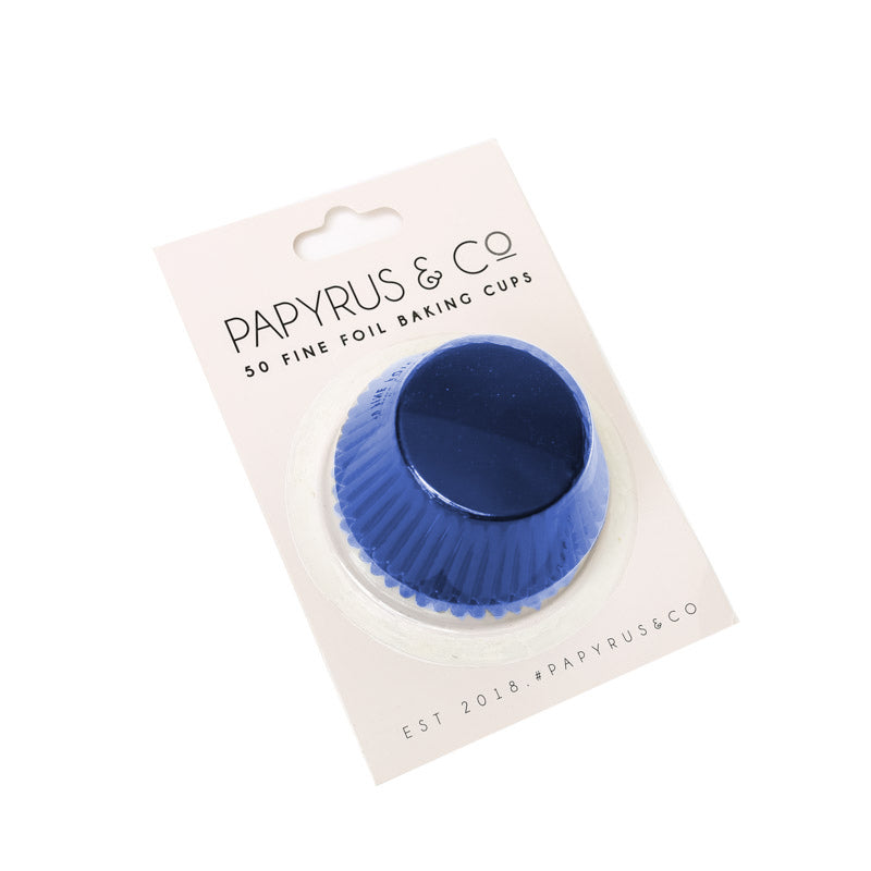 Papyrus Medium Navy Foil Baking Cups 44mm Base 50 Pack
