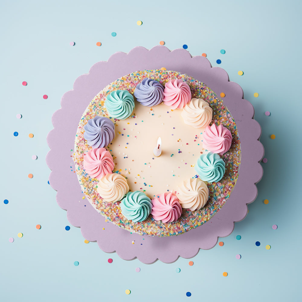 Papyrus Cake Board Scalloped Pastel Lilac 10in