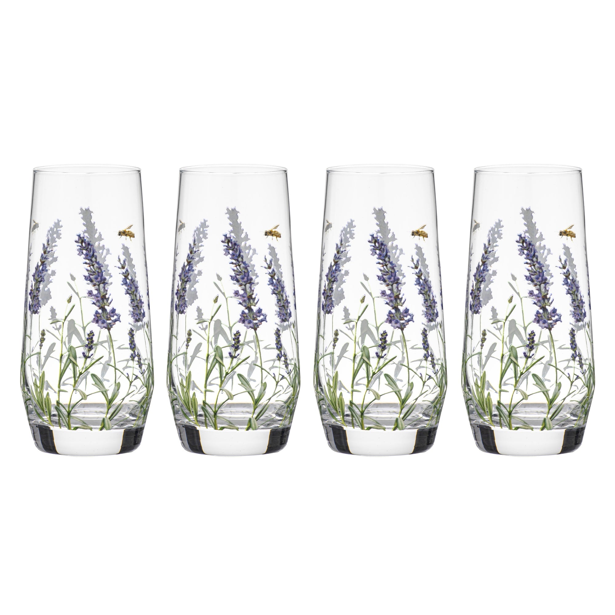 Ashdene Lavender Fields 4pk Glass Highball Tumbler