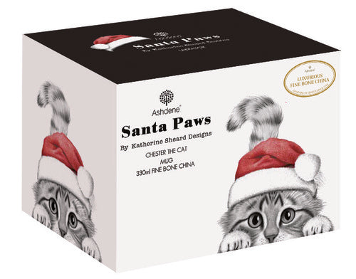 Ashdene Santa Paws Chester the Cat Mug