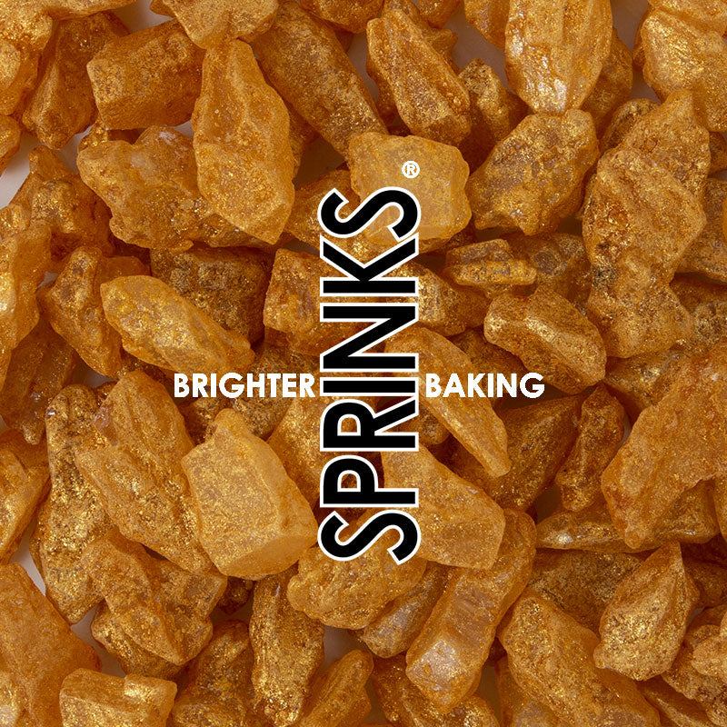 Sprinks Large Rock Sugar Sprinkles Gold 500g