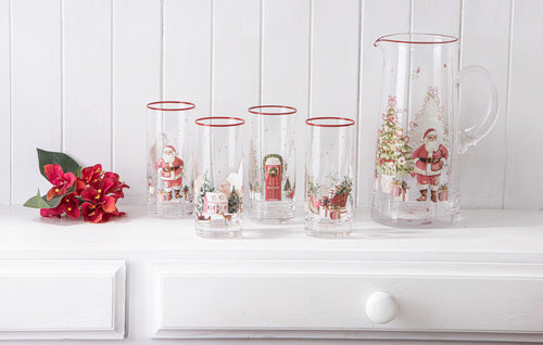 Ashdene Hollybrook Crystal Jug & 4 Tumblers Set