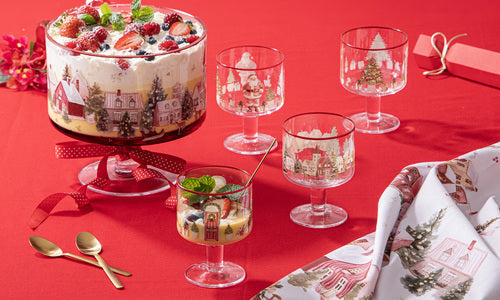 Ashdene Hollybrook 4pk Glass Small Footed Dessert Bowl