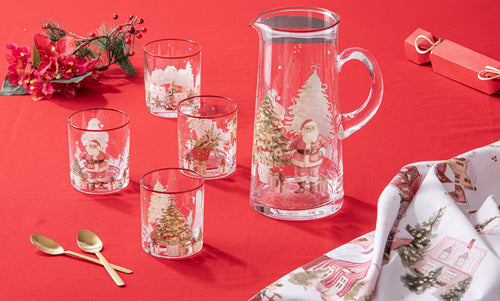 Ashdene Hollybrook Crystal Jug & 4 Tumblers Set