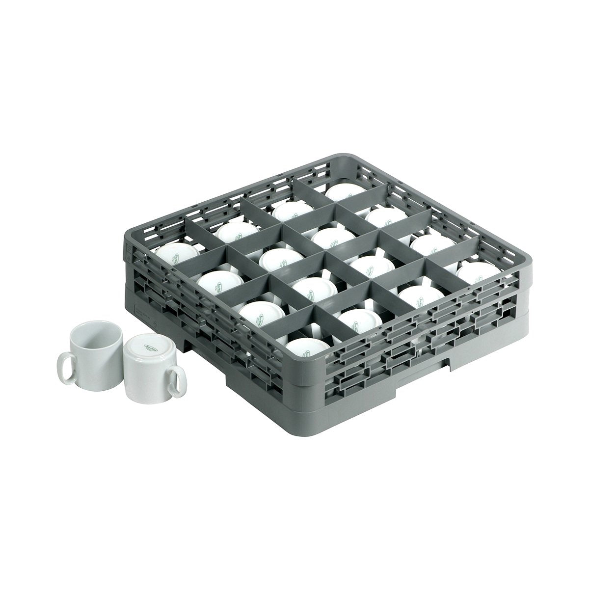 Unica Glass Rack 16 Compartment with Tilt Rib 500x500x100mm
