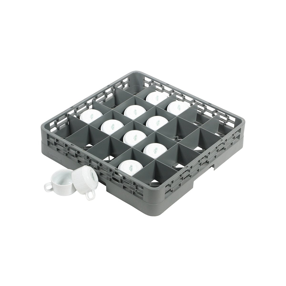 Unica Glass Rack 20 Compartment Tilt Rib 500x500x100mm