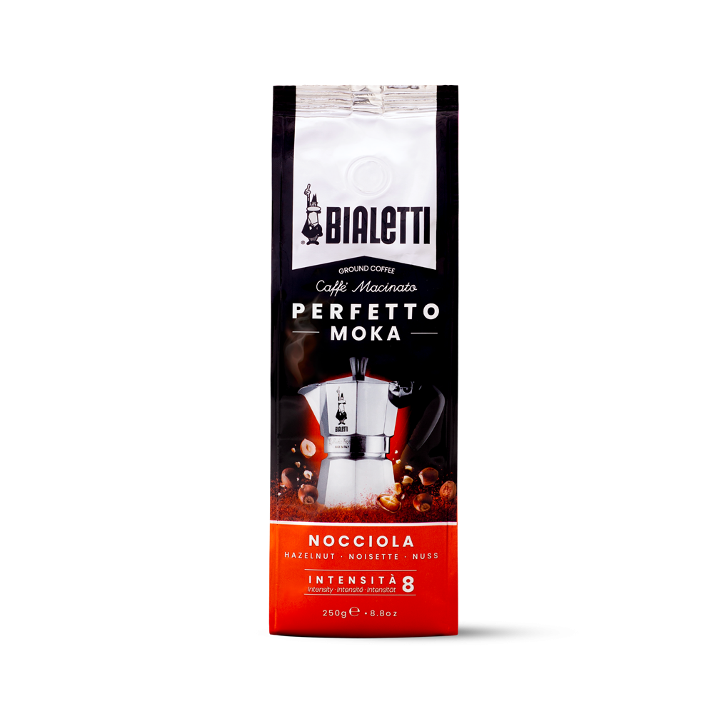 Bialetti Perfetto Moka Hazelnut Ground Coffee – 250 g