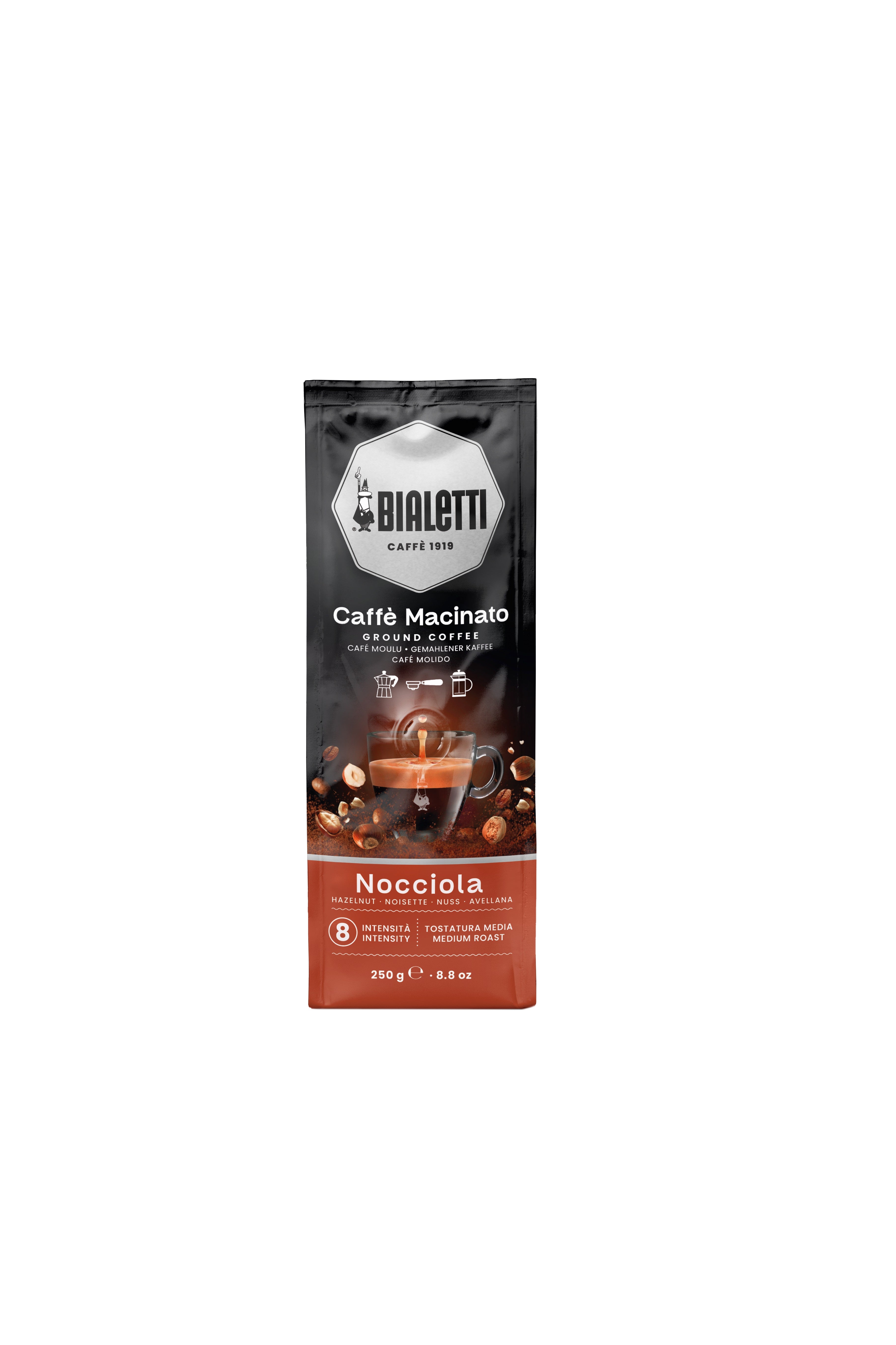 Bialetti Hazelnut Ground Coffee – 250 g