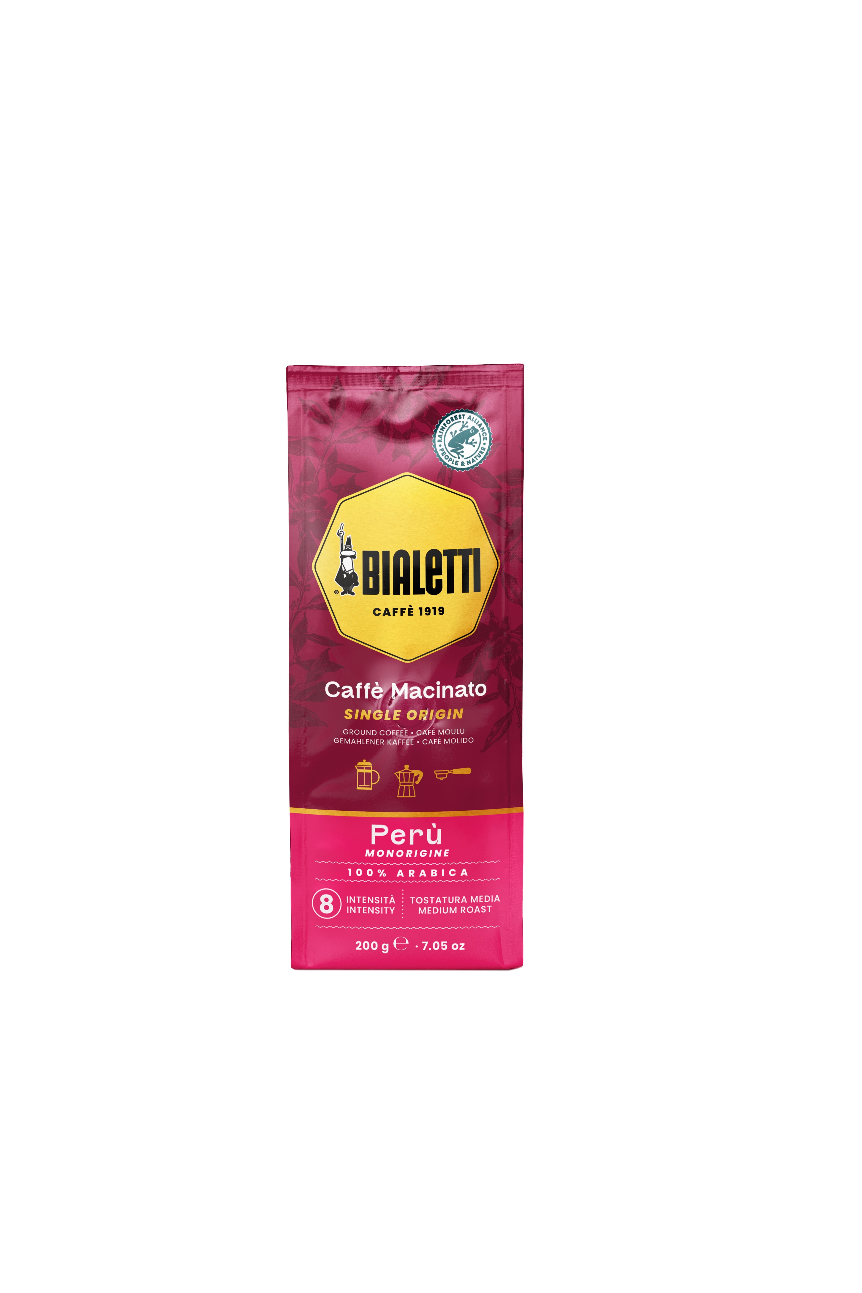 Bialetti Peru Arabica RFA Ground Coffee – 200 g