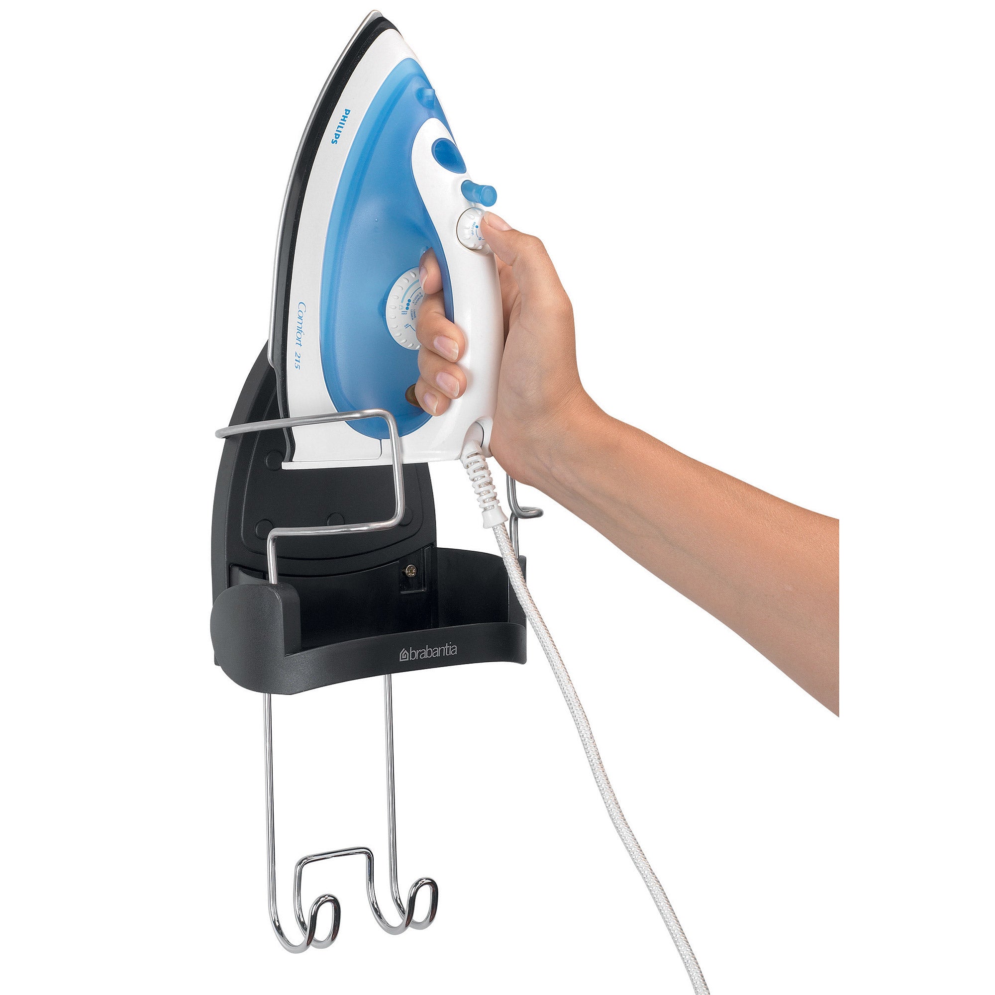 Brabantia Steam Iron Store - Black and Chrome