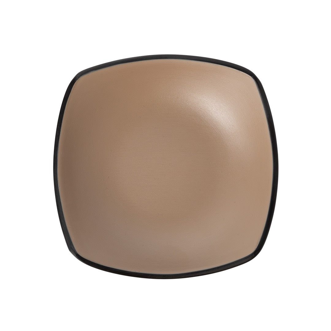 COUCOU Square Bowl 130x130mm - Beige & Black
