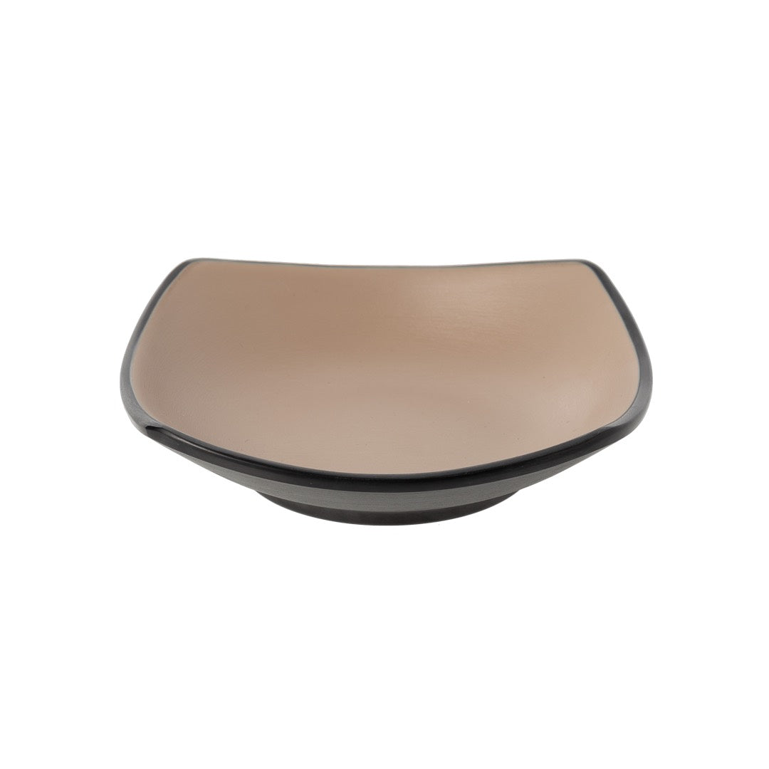 COUCOU Square Bowl 130x130mm - Beige & Black