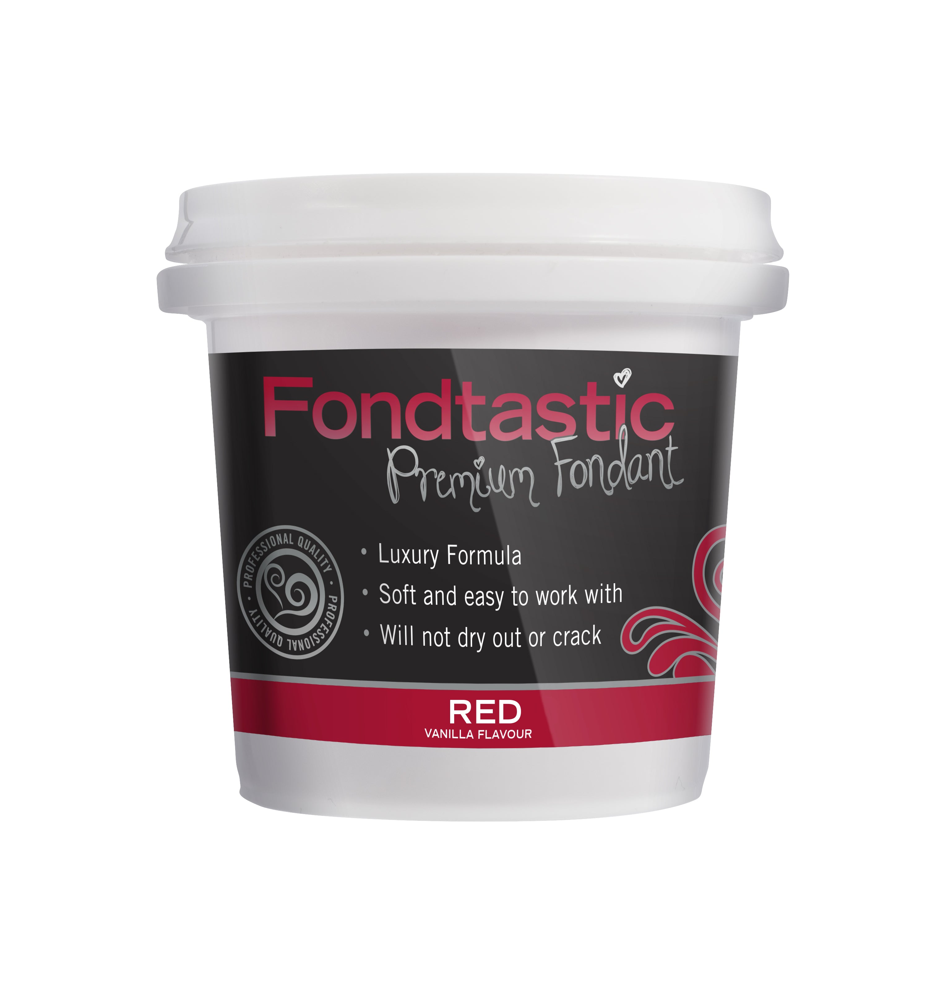 Fondtastic Vanilla Fondant Red 8oz