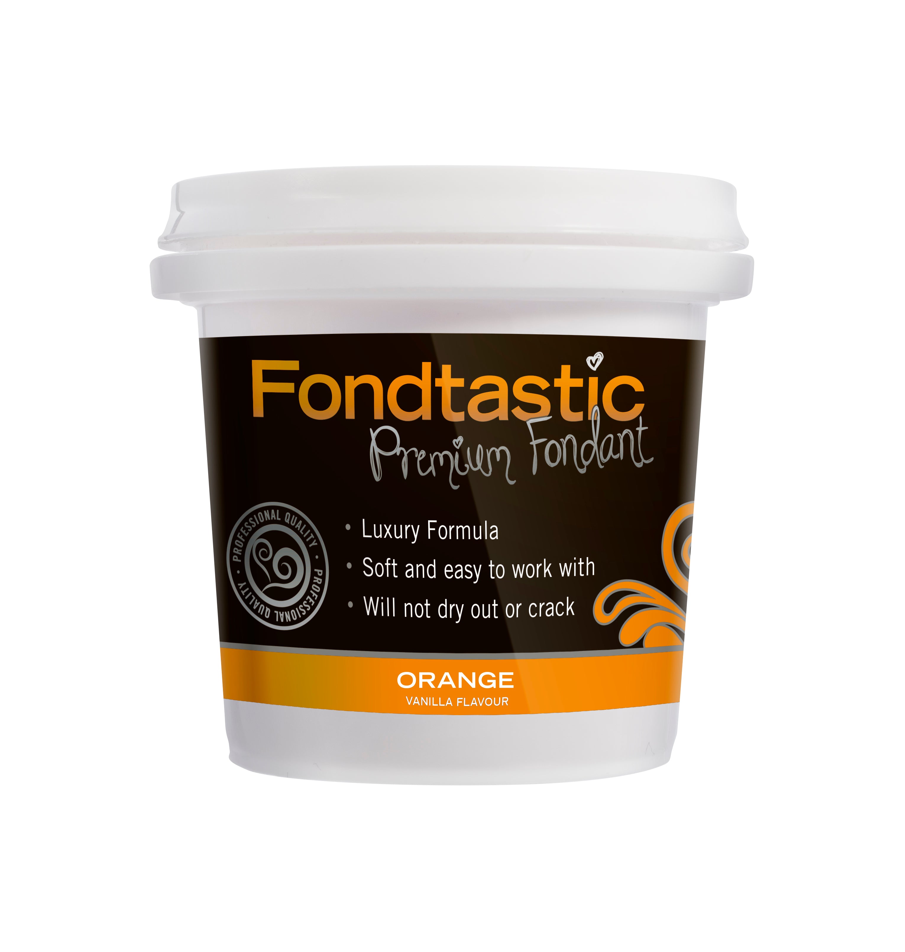 Fondtastic Vanilla Fondant Orange 8oz